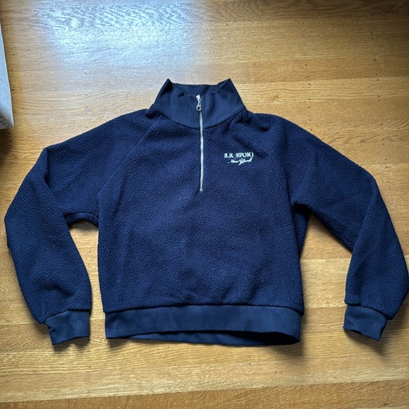 Sporty & Rich Sherpa Quarter Zip Pullover - Picture 5 of 6